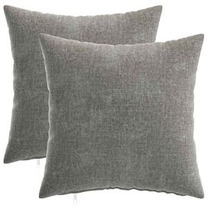 vidaXL Housse de coussin 2 pcs HEERLEN Gris fonc&eacute; 35 x 35 cm