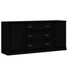 vidaXL Buffets 3 pcs noir bois d'ing&eacute;nierie