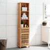 vidaXL Armoire de salle de bain 42x29x182 cm Bois massif de noyer