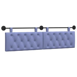 vidaXL T&ecirc;te de lit suspendue Bleu denim 170 x 55 x 7 cm tissu