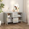 vidaXL Buffet gris béton 100x36x60 cm bois d'ingénierie