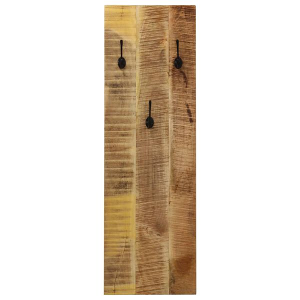vidaXL Porte-manteau mural 2 pcs Bois de manguier massif 36x110x3 cm