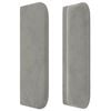 vidaXL Tête de lit avec oreilles Gris clair 163x16x78/88 cm Velours