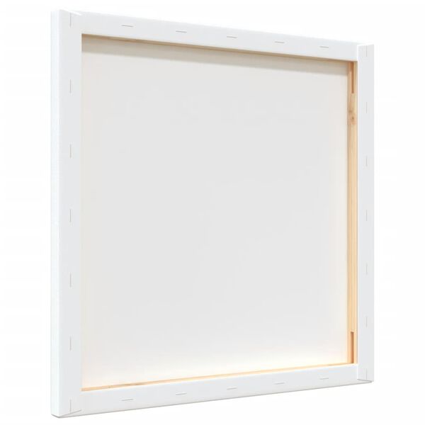 vidaXL Toiles &agrave; peindre 12 pcs blanc tissu et bois massif pin