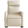 vidaXL Fauteuil inclinable de massage Cr&egrave;me Tissu
