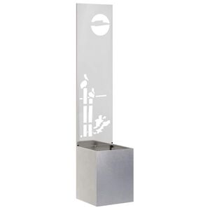 vidaXL &Eacute;cran de confidentialit&eacute; de jardin Fretwork Argent 32 x 140 cm