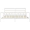 vidaXL Cadre de lit sans matelas blanc bois de pin massif