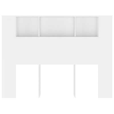 vidaXL Armoire de tête de lit Blanc 140x18,5x104,5 cm