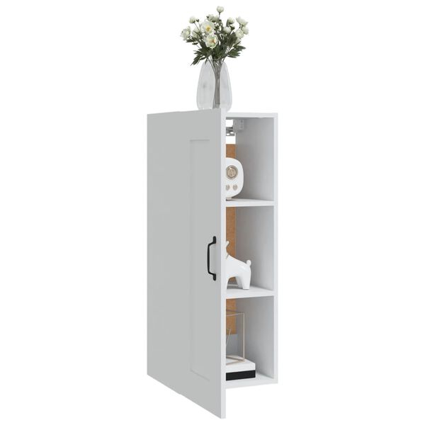 vidaXL Armoire suspendue Blanc 35x34x90 cm Bois d'ing&eacute;nierie