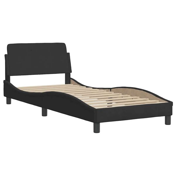 vidaXL Cadre de lit sans matelas noir 90x190 cm velours