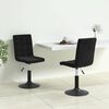 vidaXL Chaises pivotantes &agrave; manger lot de 2 noir velours