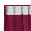 vidaXL Rideaux occultants avec anneaux 2 pcs Bordeaux 175 x 140 cm