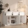vidaXL Buffet blanc 110x36x75 cm bois massif de pin
