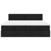 VidaXL Cadre de lit ottoman avec matelas noir 180x200cm tissu