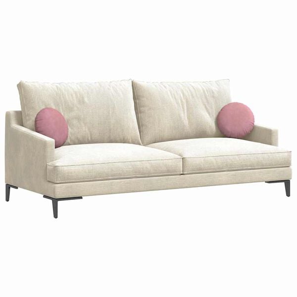 vidaXL Coussins de si&egrave;ge 2 pcs Rose &Oslash; 40 x 13 cm Velours