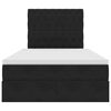 vidaXL Lit avec rangement et matelas Noir 120 x 190 cm Velours