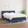 vidaXL Sommier &agrave; lattes de lit avec matelas Bleu 140x200 cm Tissu