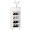 vidaXL Armoire &agrave; chaussures Blanc brillant 40x36x105cm Bois ing&eacute;nierie