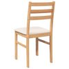 vidaXL Chaises &agrave; manger coussins 2 pcs bois massif caoutchouc
