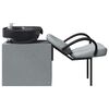 vidaXL Fauteuil de shampooing Gris clair et noir 63 x 141 x 92 cm