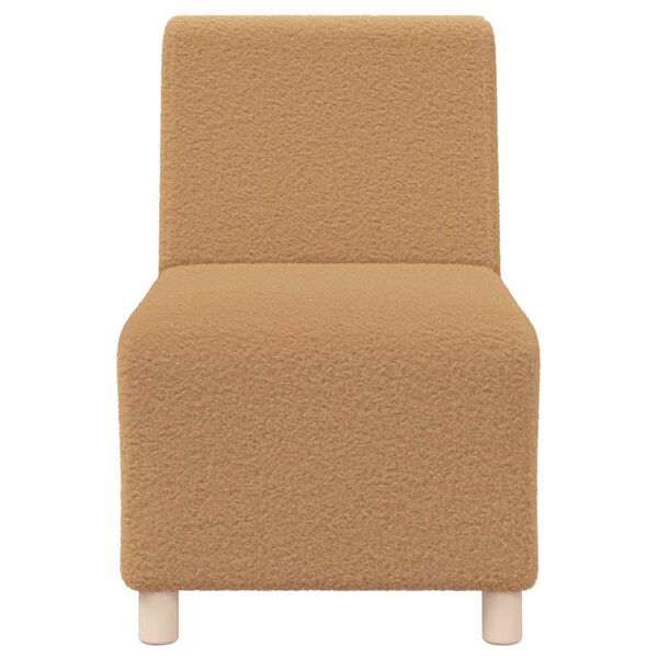 vidaXL Canap&eacute; modulaire sans accoudoirs beige 55 cm Tissu imitation laine boucl&eacute;e