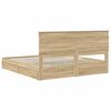 vidaXL Lit de Rangement Ch&ecirc;ne Sonoma 180 x 200 cm Bois d'ing&eacute;nierie