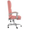 vidaXL Fauteuil de massage inclinable de bureau Rose Similicuir