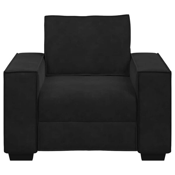 vidaXL Fauteuil noir 100x78x84 cm velours