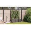 vidaXL Cache-pot de jardin 3 pcs Marron Acier
