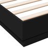 vidaXL Cadre de lit avec LED sans matelas noir 120x200 cm