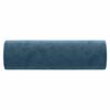 vidaXL Coussins d&eacute;coratifs lot de 2 Bleu &Oslash;15x50 cm Velours