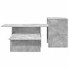 vidaXL Table console Gris b&eacute;ton 91,5 x 35 x 38,5 cm Bois d'ing&eacute;nierie