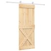 vidaXL Porte coulissante Naturel et Blanc 80 x 210 cm