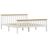 vidaXL Cadre de lit sans matelas blanc bois de pin massif 160x200 cm