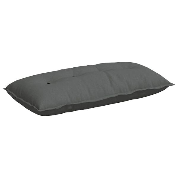vidaXL Coussin de Dos Gris fonc&eacute; 100 x 19 x 50 cm tissu