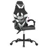 vidaXL Chaise de jeu Noir et blanc Similicuir