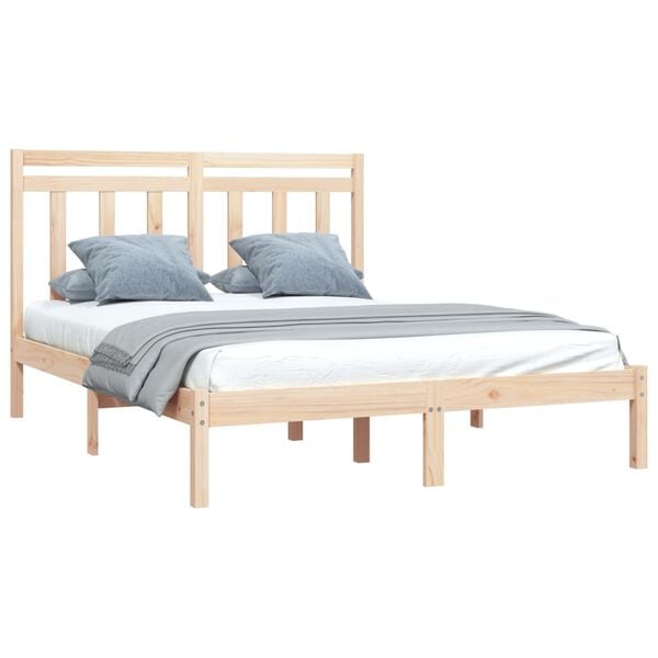 vidaXL Cadre de lit sans matelas 150x200 cm bois massif