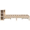 vidaXL Lit biblioth&egrave;que sans matelas 140x190 cm bois de pin massif