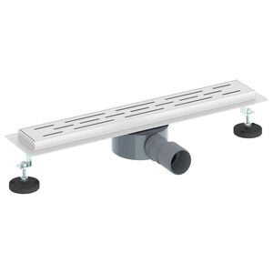 vidaXL Drain de douche avec couvercle en verre et siphon &agrave; 360&deg; 50 cm