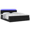 VidaXL Cadre de lit ottoman avec matelas noir 200x200cm velours