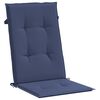 vidaXL Coussins de chaise &agrave; dossier haut lot de 6 bleu marine tissu