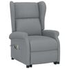 vidaXL Fauteuil de massage inclinable Gris clair Tissu