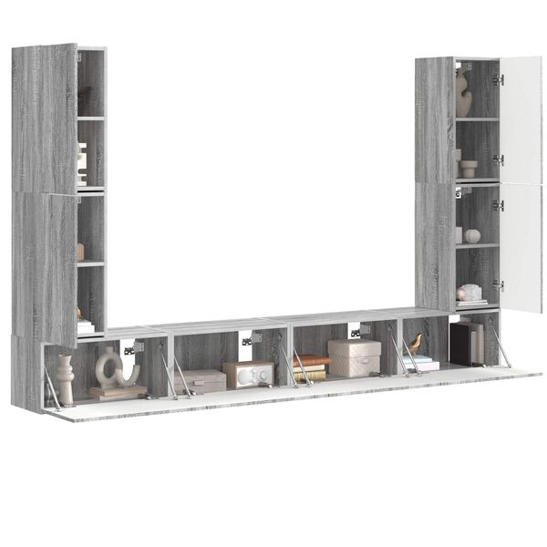 vidaXL 4 pcs Gris Sonoma