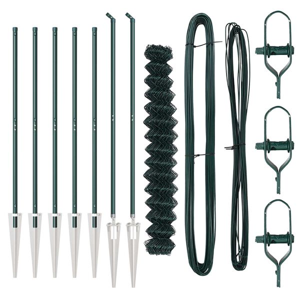 vidaXL Poteau de cl&ocirc;ture. Vert 10 x 1,6 m (maillage 40 x 40 mm)