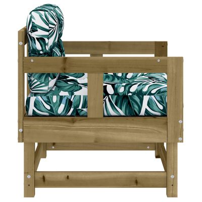 vidaXL Chaises de jardin avec coussins lot de 2 bois de pin imprégné