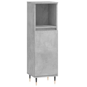 vidaXL Armoire de salle de bain gris b&eacute;ton 30x30x100 cm