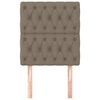 vidaXL T&ecirc;te de lit Taupe 80x7x118/128 cm Tissu
