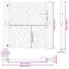 vidaXL Portail de jardin 100x100 cm en acier patiné avec motif de traces