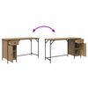 vidaXL Bureau d'ordinateur Ch&ecirc;ne artisanal 131 x 48 x 75 cm