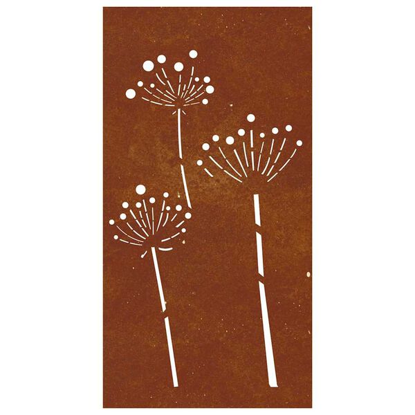 vidaXL D&eacute;coration murale jardin 105x55 cm acier corten design de fleur